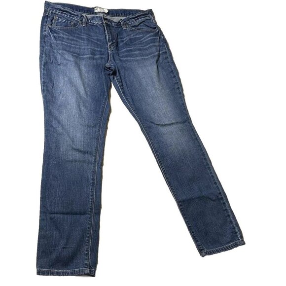 Free People Blue Dark Wash Tapered Leg High Rise Mom Jeans Women’s Size 31 - Picture 1 of 3